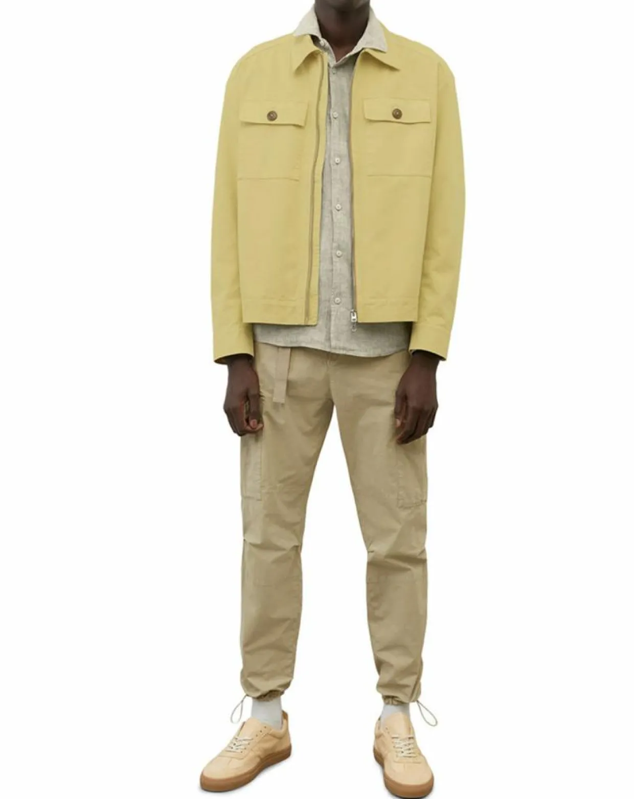 Blouson Coton Organic Double Poche jaune clair-Marc O'Polo Outlet