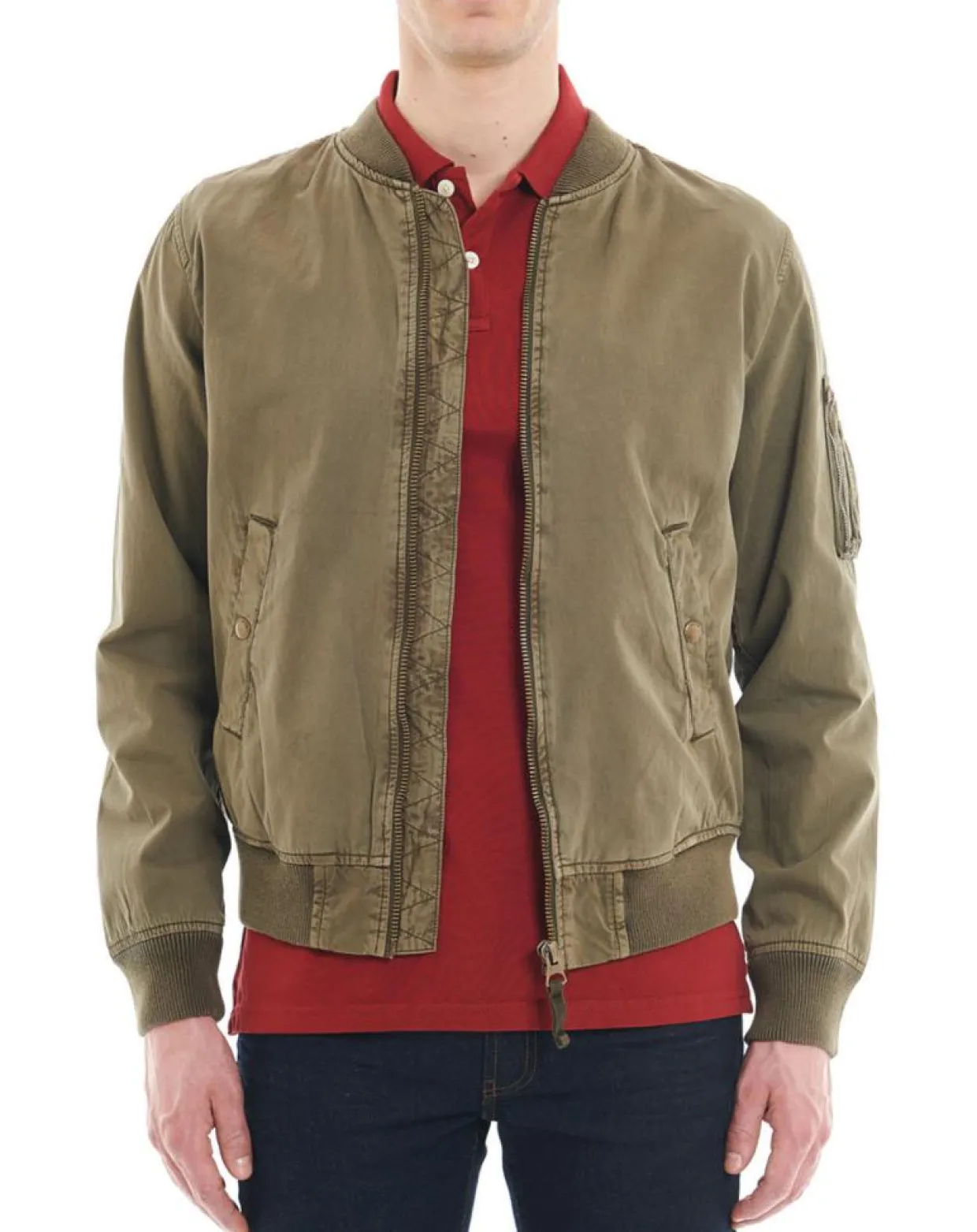 Blouson Cotton Wash kaki-Jack & Jones Sale