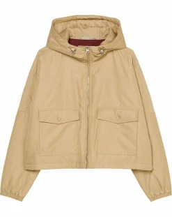 Blouson court à capuche poches zip beige-Marc O'Polo Online