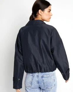 Femme Marc O'Polo Vestes, Blousons^Blouson Court Zippé bleu marine