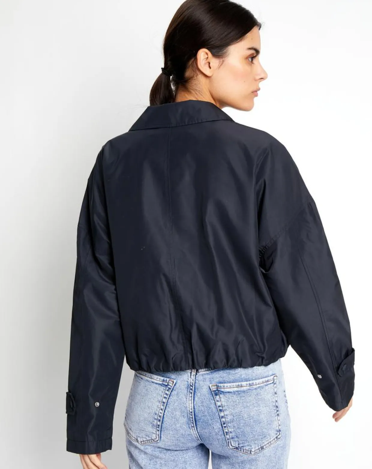 Femme Marc O'Polo Vestes, Blousons^Blouson Court Zippé bleu marine