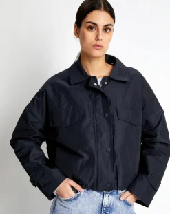 Femme Marc O'Polo Vestes, Blousons^Blouson Court Zippé bleu marine