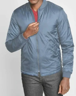 Blouson Déperlant Larmerml Warmer bleu/gris-Galeries Lafayette Clearance