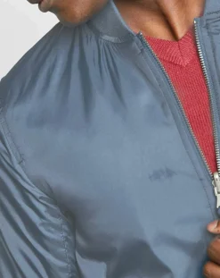 Blouson Déperlant Larmerml Warmer bleu/gris-Galeries Lafayette Clearance
