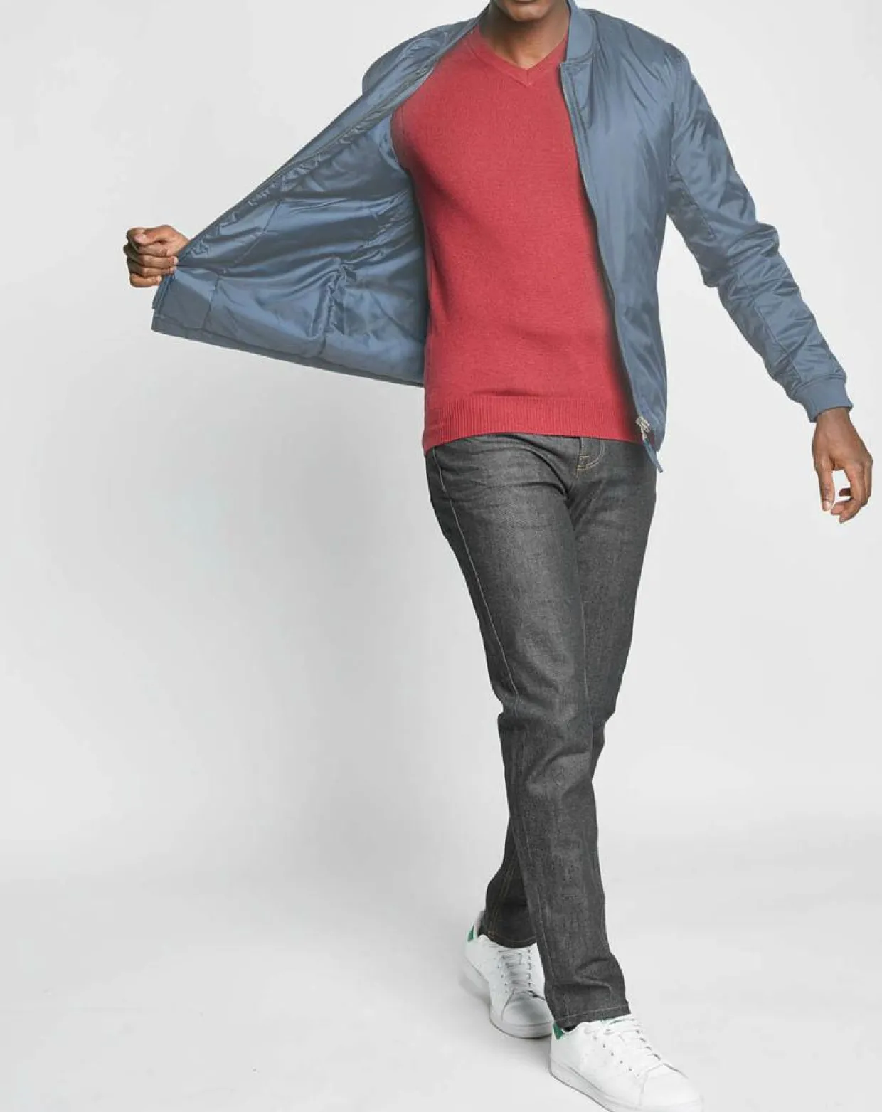 Blouson Déperlant Larmerml Warmer bleu/gris-Galeries Lafayette Clearance