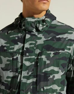 Blouson Déperlant Lawaypr vert/gris-Galeries Lafayette Hot
