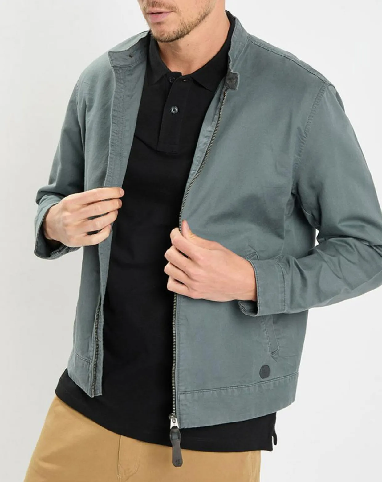 Homme Marc O'Polo Vestes, Blousons^Blouson en coton & lin kaki