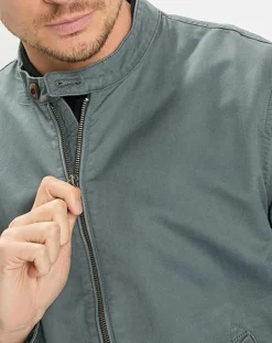 Homme Marc O'Polo Vestes, Blousons^Blouson en coton & lin kaki