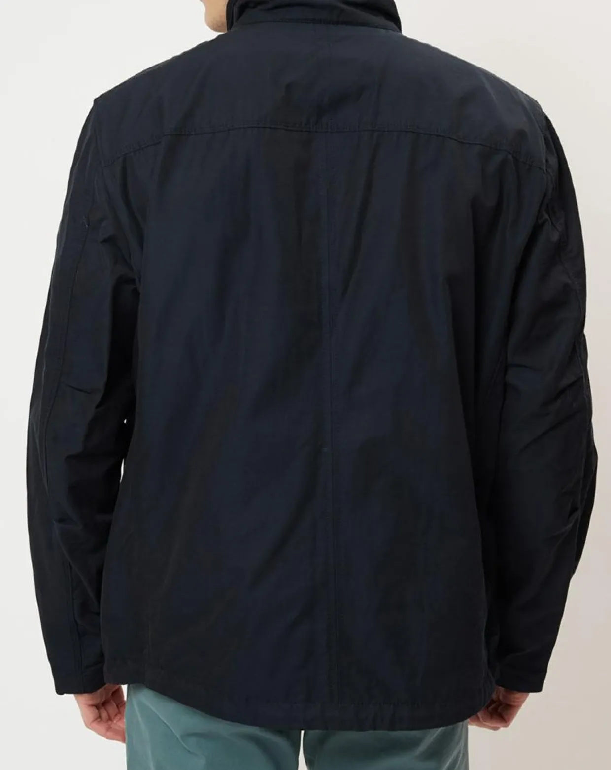 Blouson en coton et nylon bleu marine-Marc O'Polo