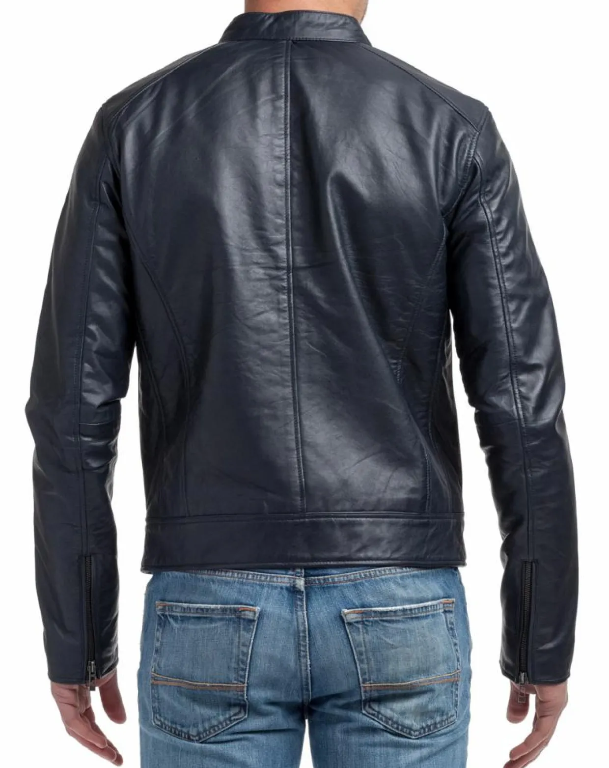 Homme Chyston Vestes, Blousons^Blouson en Cuir Alessandro bleu