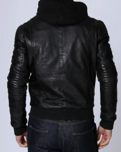 Homme Chyston Vestes, Blousons^Blouson en Cuir Luigi noir
