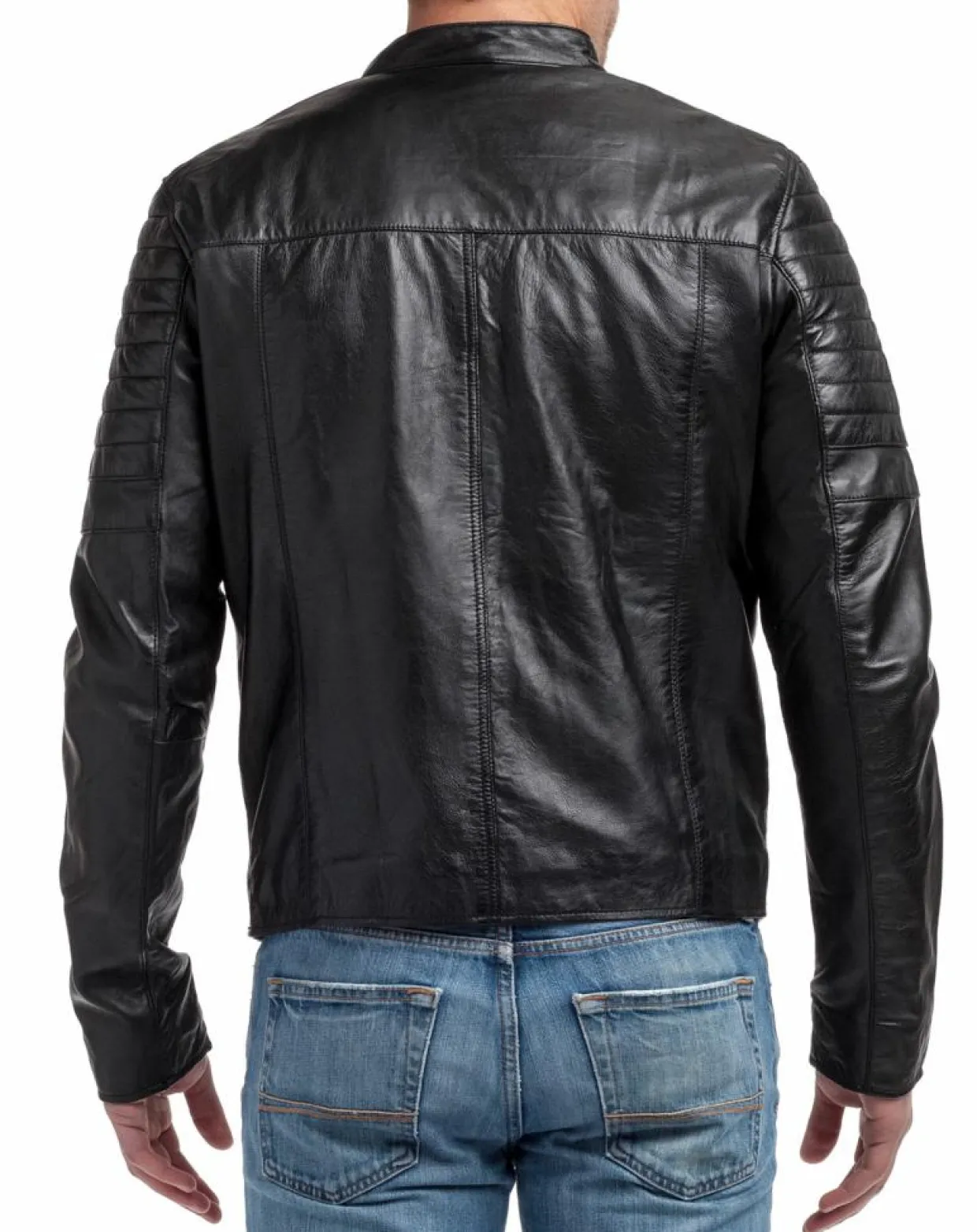 Blouson en Cuir Manuel noir-Chyston New