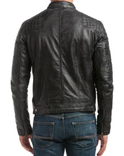 Blouson en Cuir Marcus noir vintage-Chyston Clearance