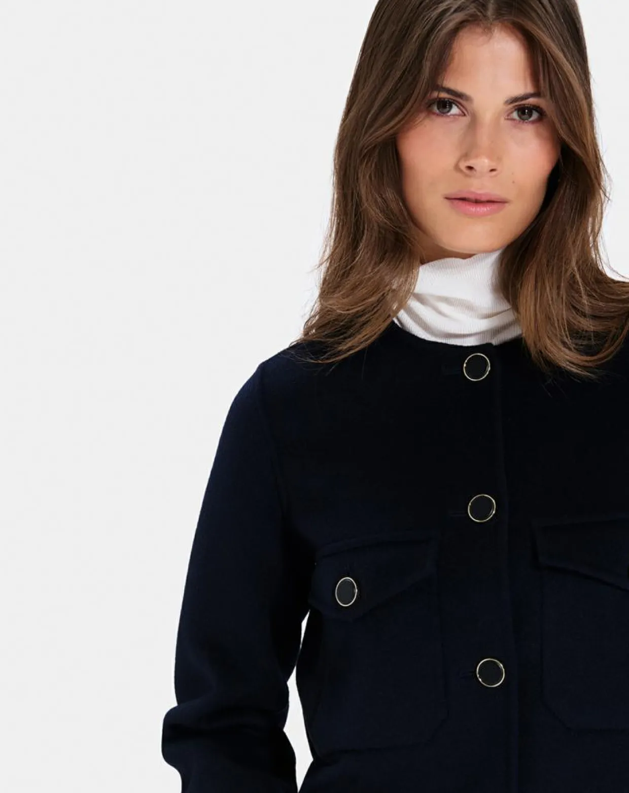 Blouson en Double face Laine mélangée Volia nocturne-Zapa New