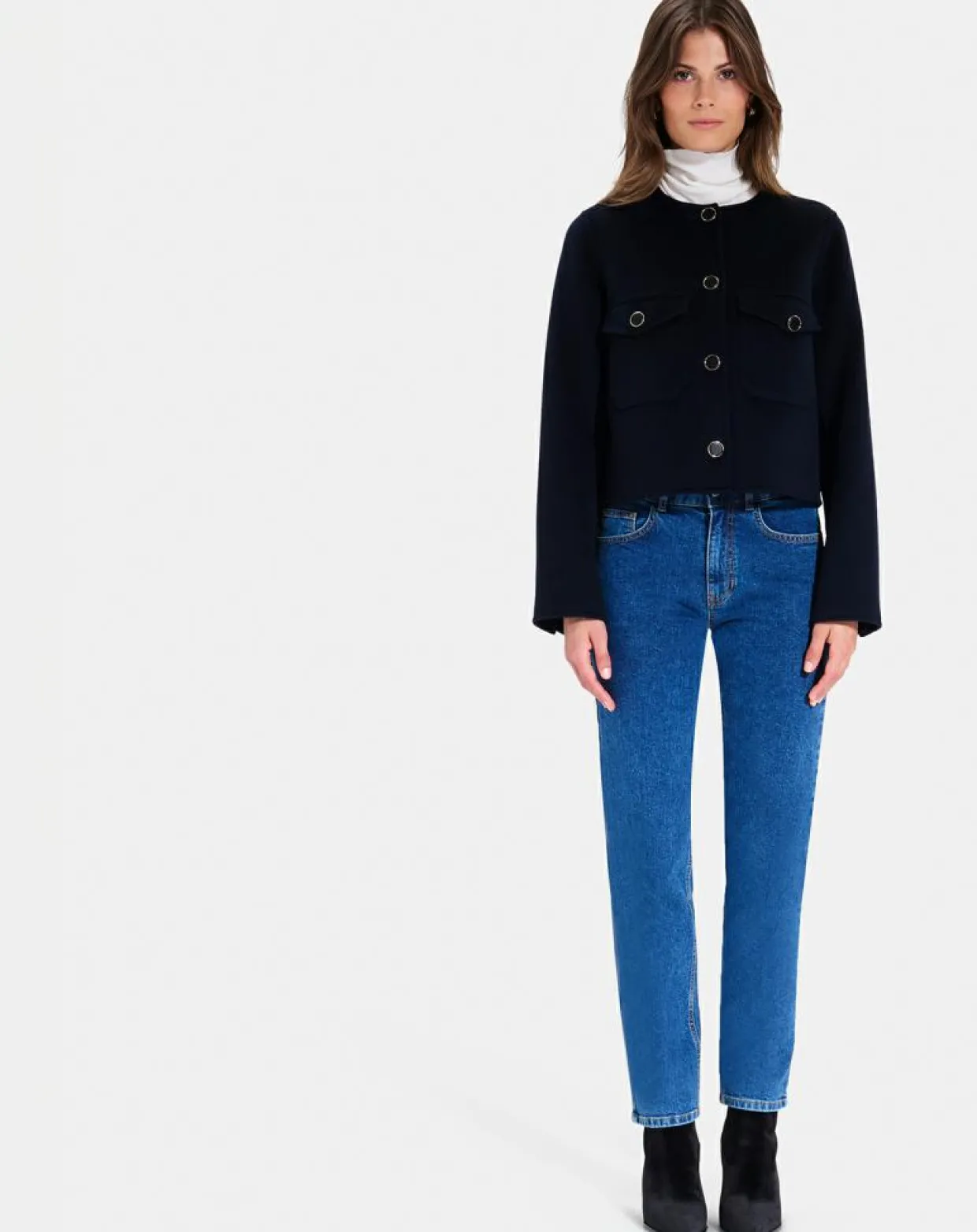 Blouson en Double face Laine mélangée Volia nocturne-Zapa New