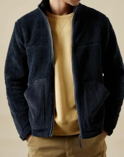 Blouson en Fausse Fourrure Zip marine-Hartford Online