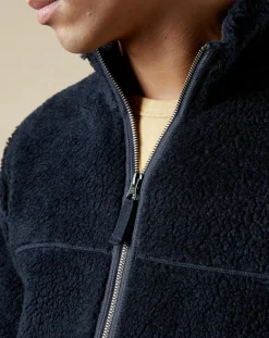 Blouson en Fausse Fourrure Zip marine-Hartford Online