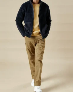 Blouson en Fausse Fourrure Zip marine-Hartford Online