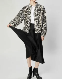 Blouson en Fausse Fourrure Comma zèbre blanc/noir-Lou Andrea New