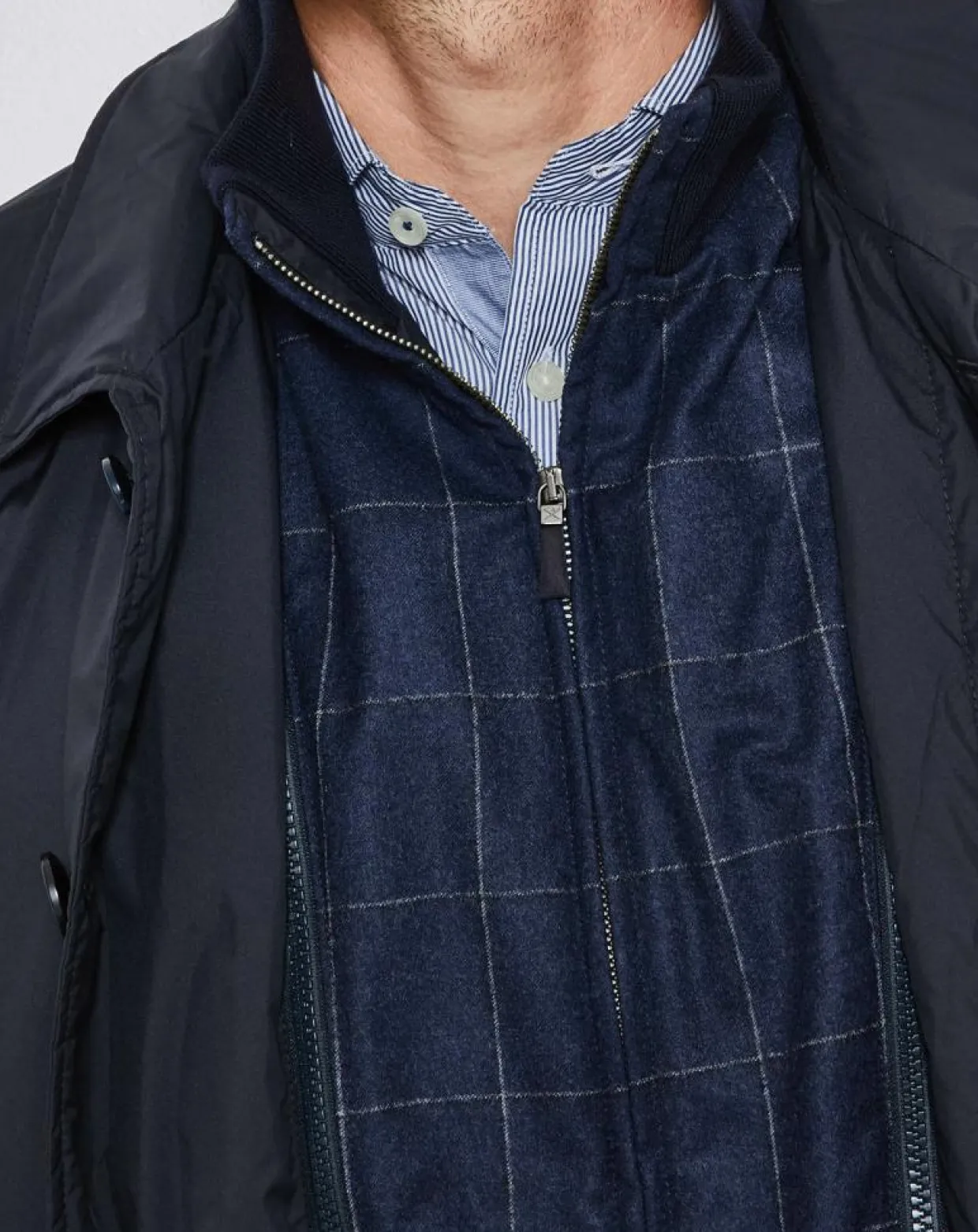 Homme Hackett London Manteaux^Blouson en flanelle Mayfair bleu marine