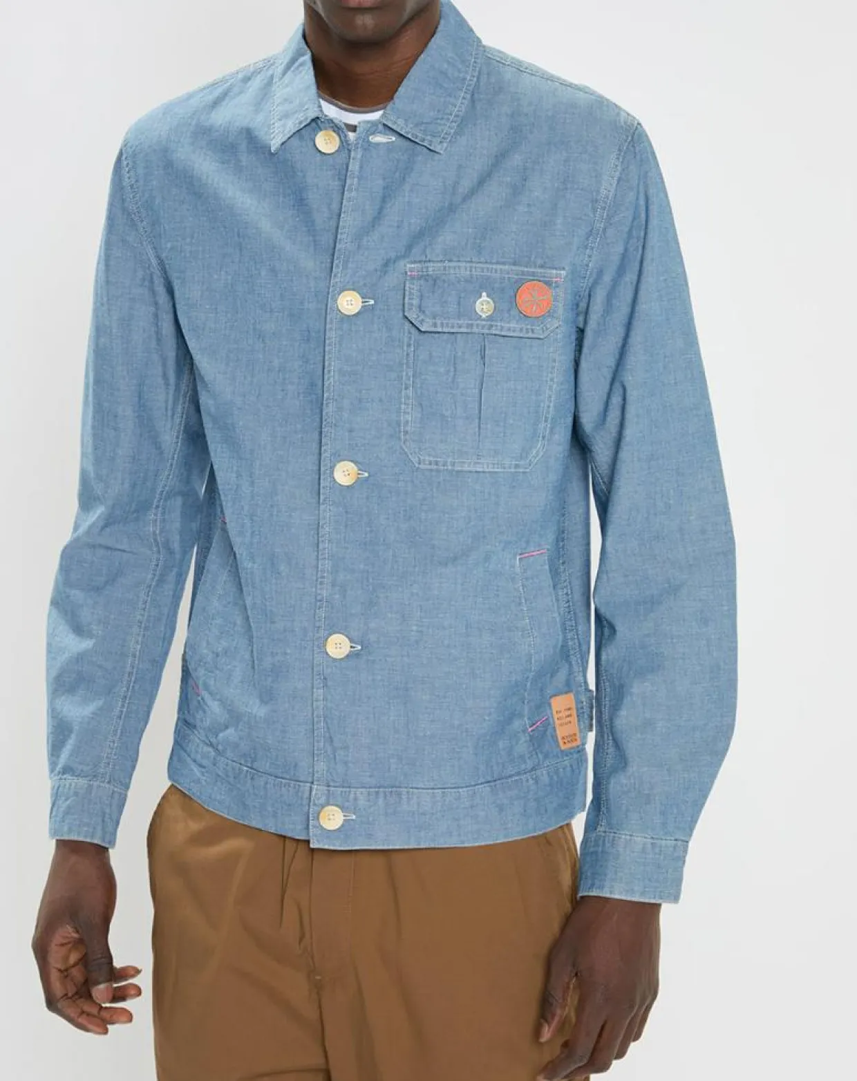 Blouson en Jean Chambray bleu-Scotch & Soda Best