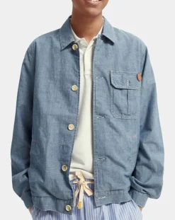 Blouson en Jean Chambray bleu-Scotch & Soda Best