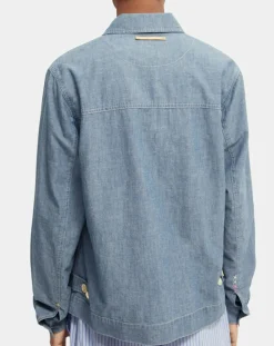 Blouson en Jean Chambray bleu-Scotch & Soda Best