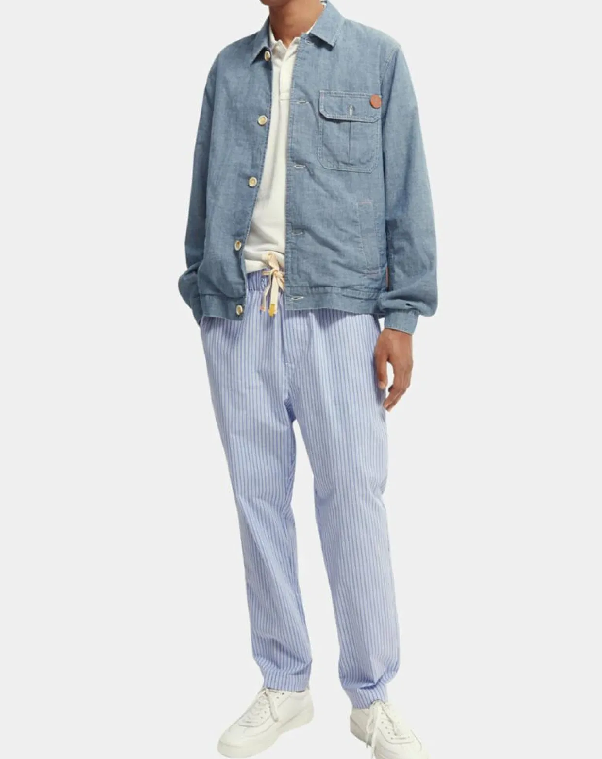Blouson en Jean Chambray bleu-Scotch & Soda Best