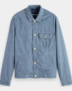 Blouson en Jean Chambray bleu-Scotch & Soda Best