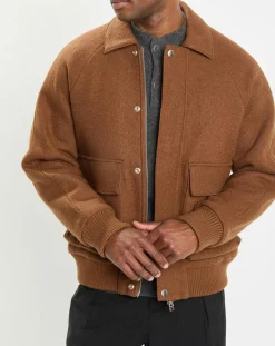 Homme Marc O'Polo Vestes, Blousons^Blouson en Laine mélangée Thermor marron