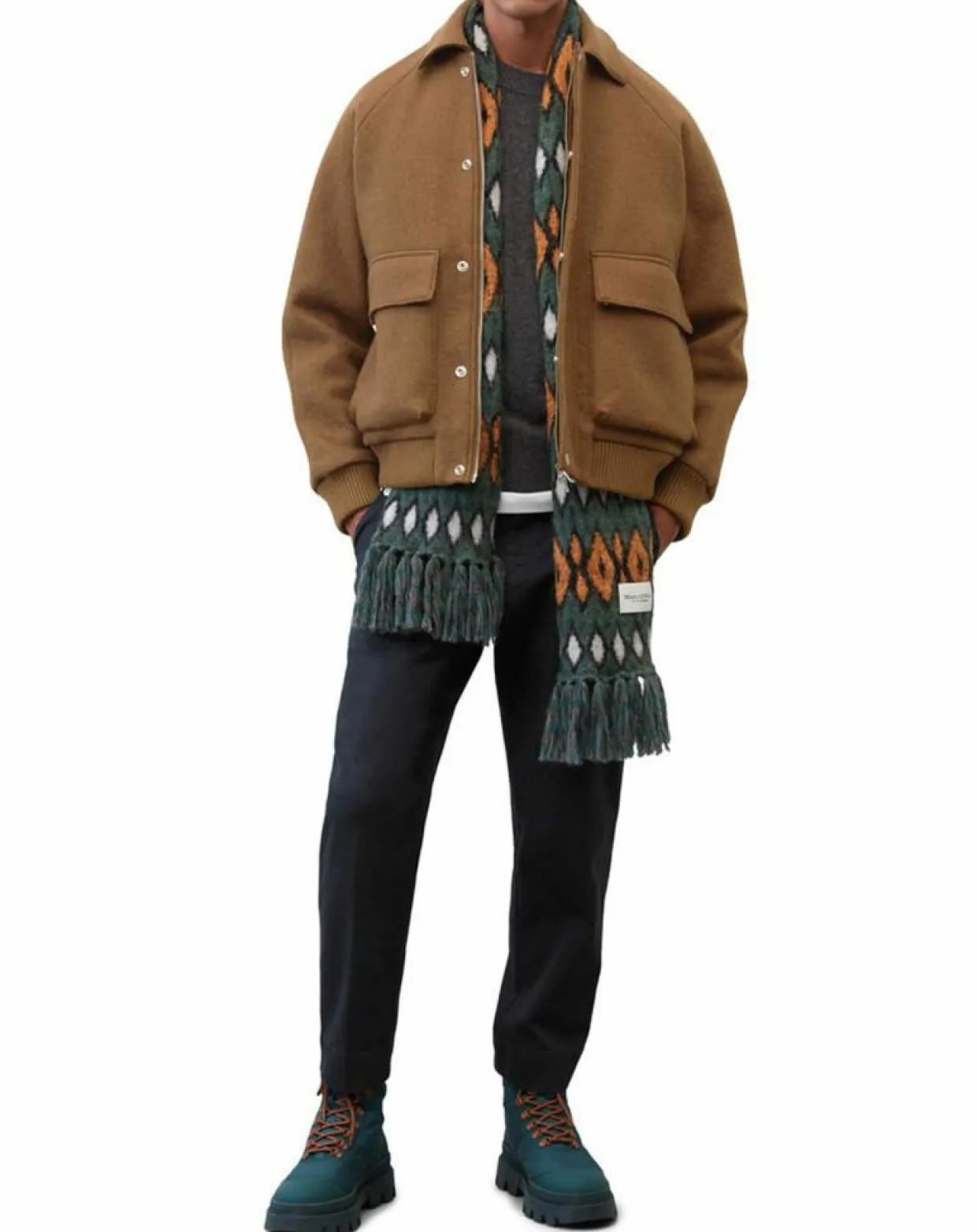 Homme Marc O'Polo Vestes, Blousons^Blouson en Laine mélangée Thermor marron