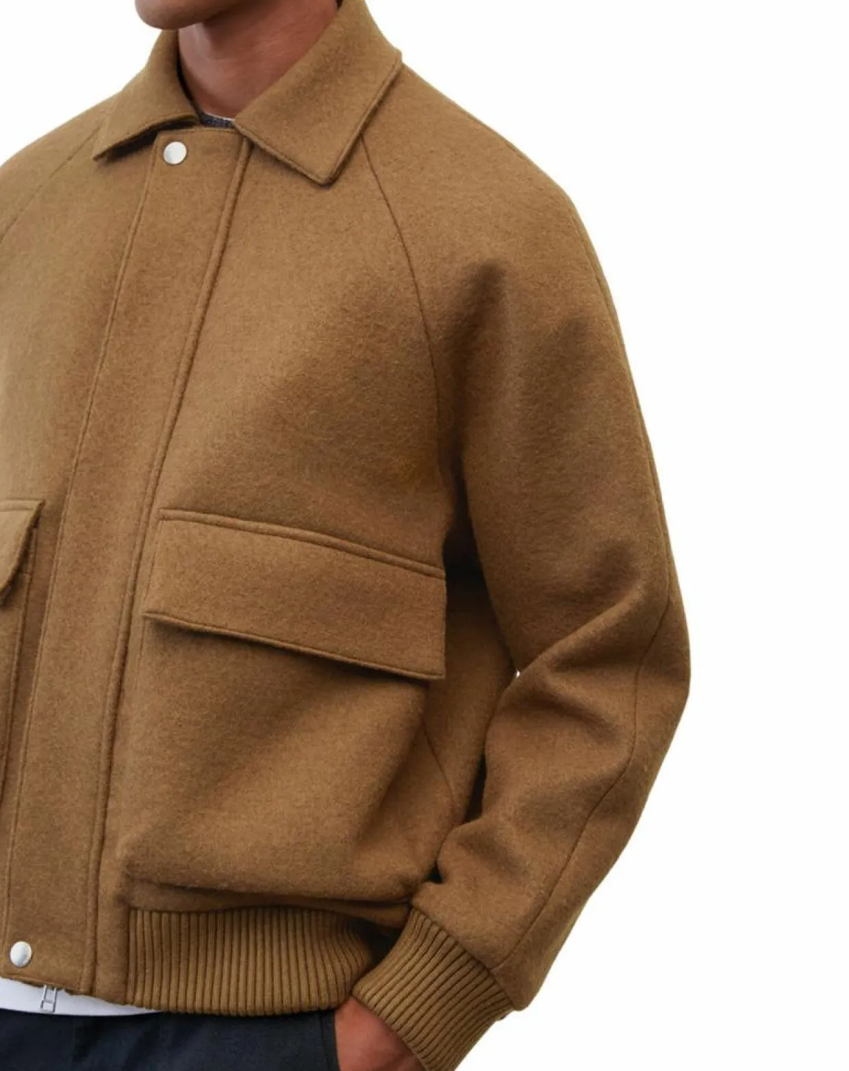 Homme Marc O'Polo Vestes, Blousons^Blouson en Laine mélangée Thermor marron