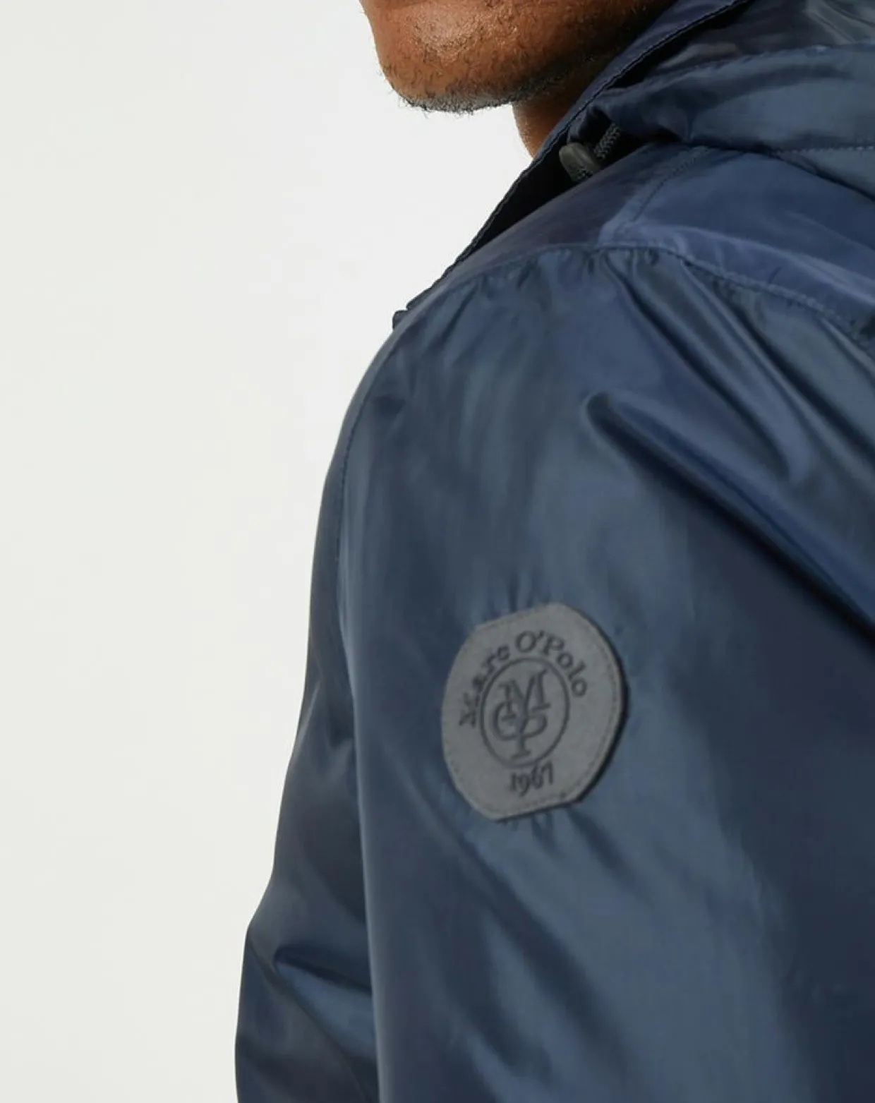 Blouson en micro ripstop bleu marine-Marc O'Polo