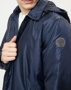 Blouson en micro ripstop bleu marine-Marc O'Polo