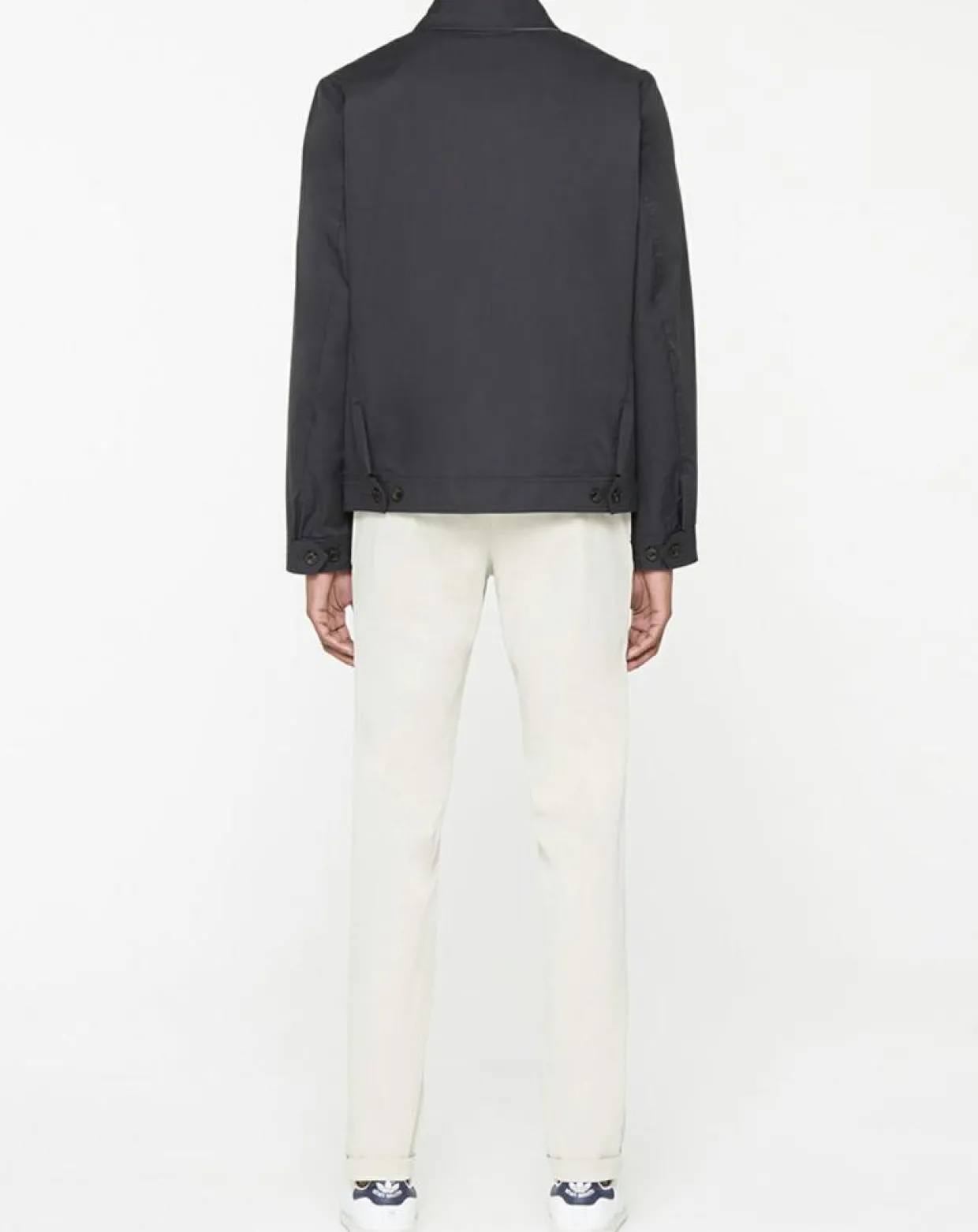 Blouson en toile uni bleu foncé-Hackett London Outlet