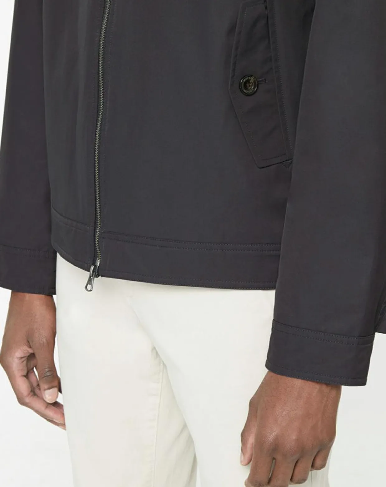 Blouson en toile uni bleu foncé-Hackett London Outlet
