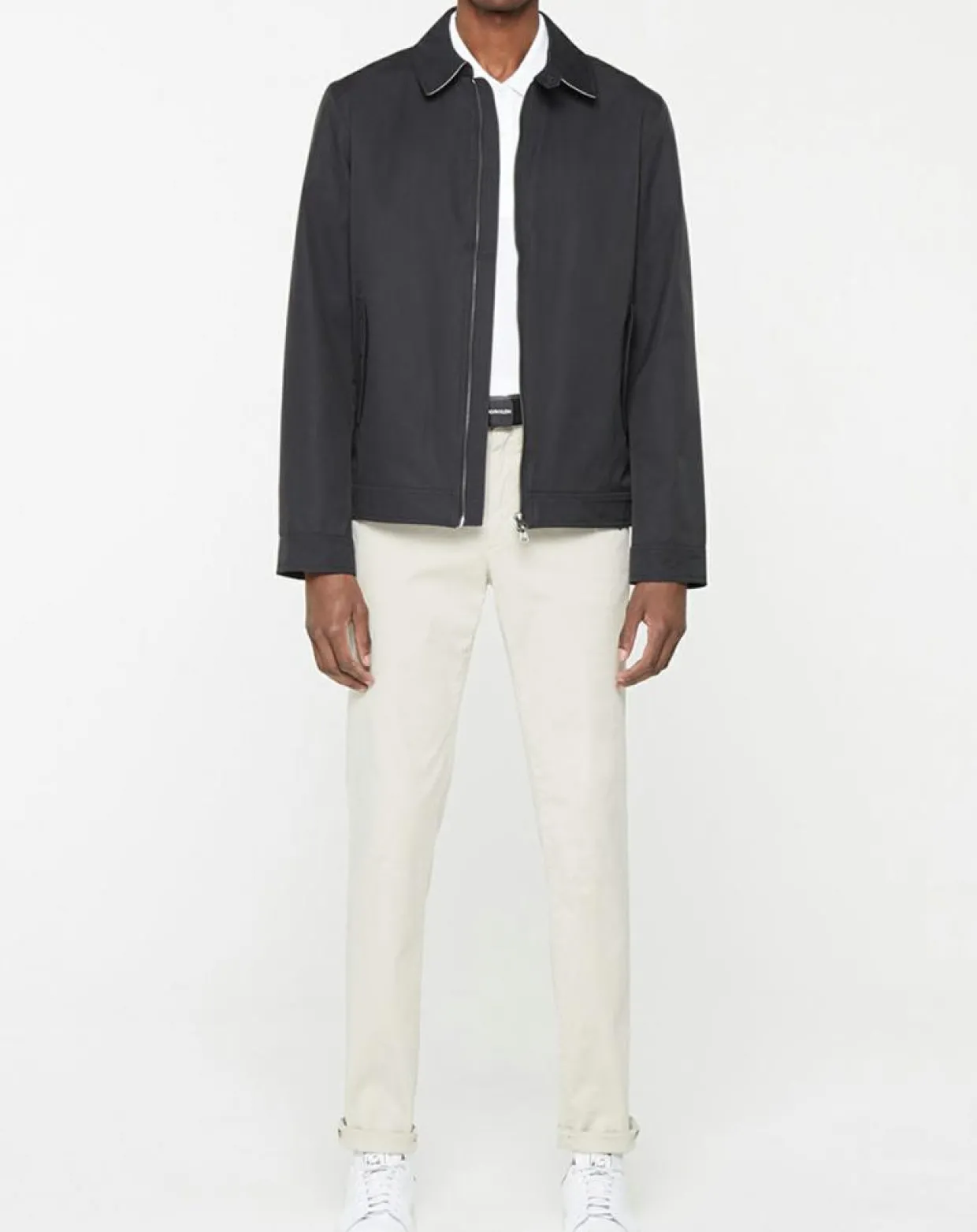 Blouson en toile uni bleu foncé-Hackett London Outlet