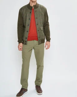 Homme Hackett London Vestes, Blousons^Blouson en Tweed à carreaux kaki