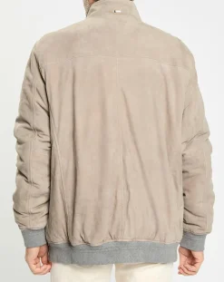 Blouson en Velours de Cuir beige-Hackett London Outlet