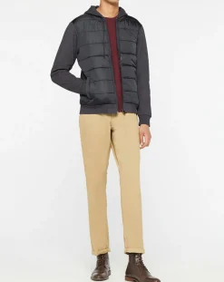 Blouson Hybride bi-matière Jersey gris-Hackett London Discount