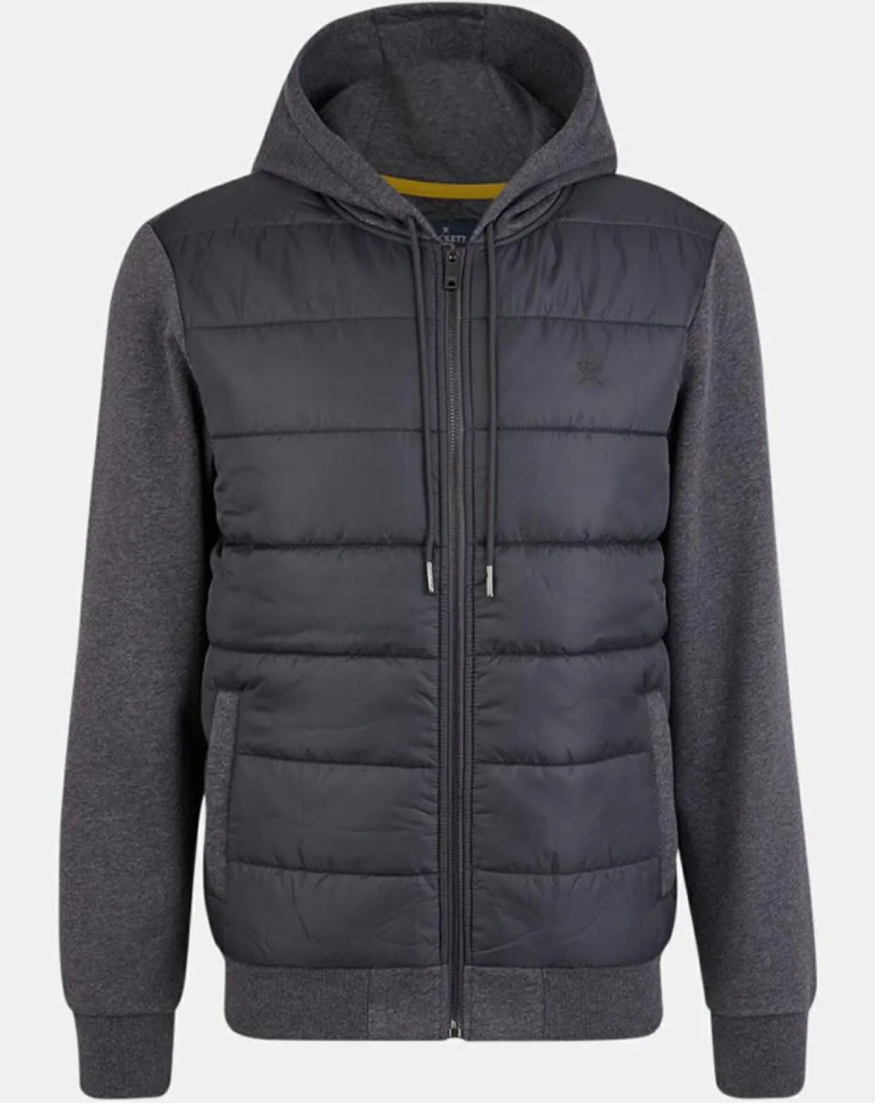 Blouson Hybride bi-matière Jersey gris-Hackett London Discount