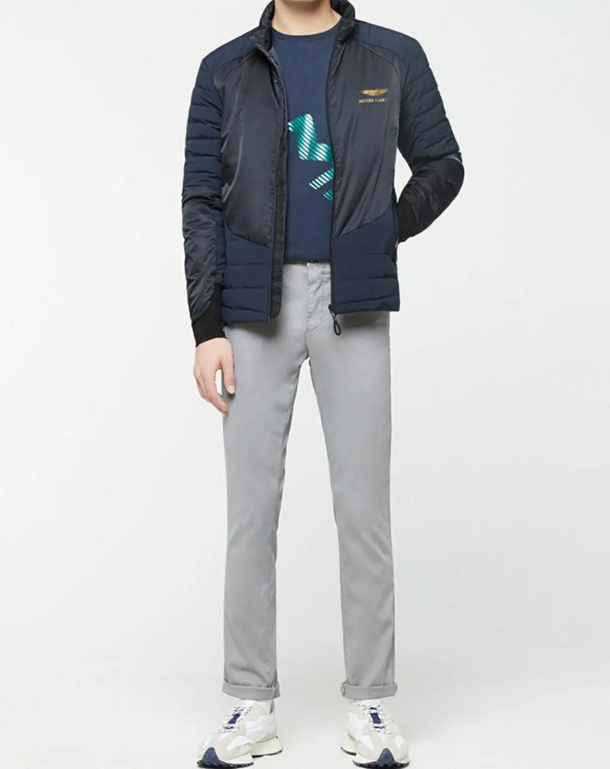 Blouson Motard Aston Martin Racing bleu-Hackett London Discount