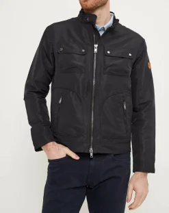 Blouson motard marine-MCS Online
