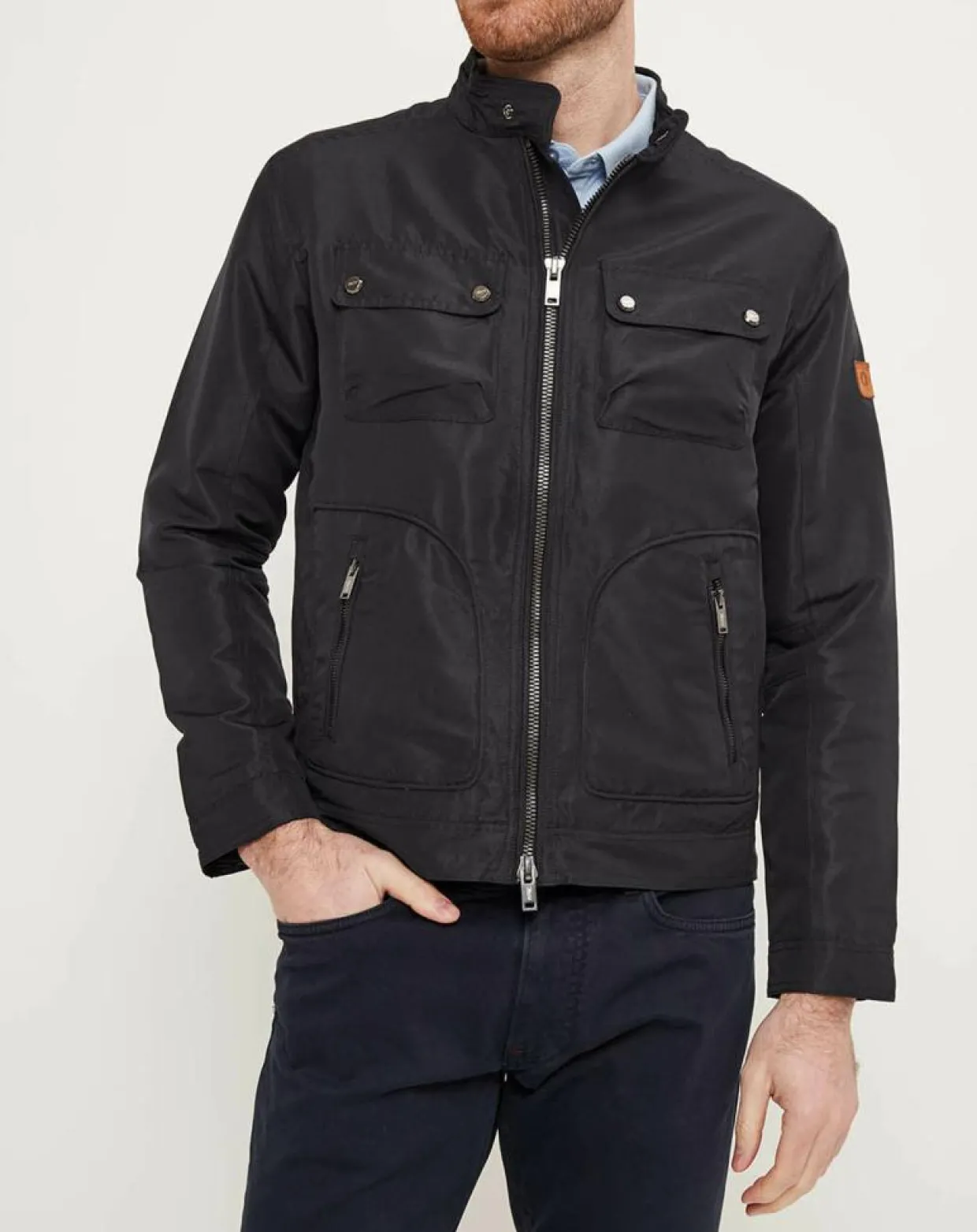 Blouson motard marine-MCS Online
