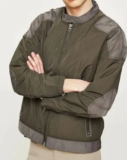 Blouson Motard Nylon marron/gris-Pepe Jeans New