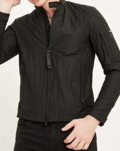 Homme Replay Vestes, Blousons^Blouson Motard Nylon noir
