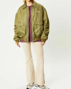 Femme BDG by Urban Outfitters Vestes, Blousons^Blouson Padded Varsity kaki