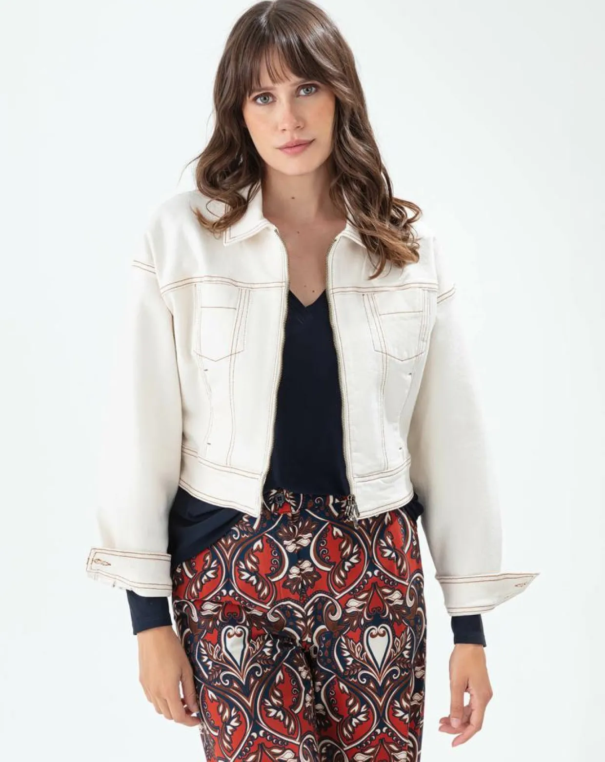 Blouson Penelope naturel/terracotta-Indies