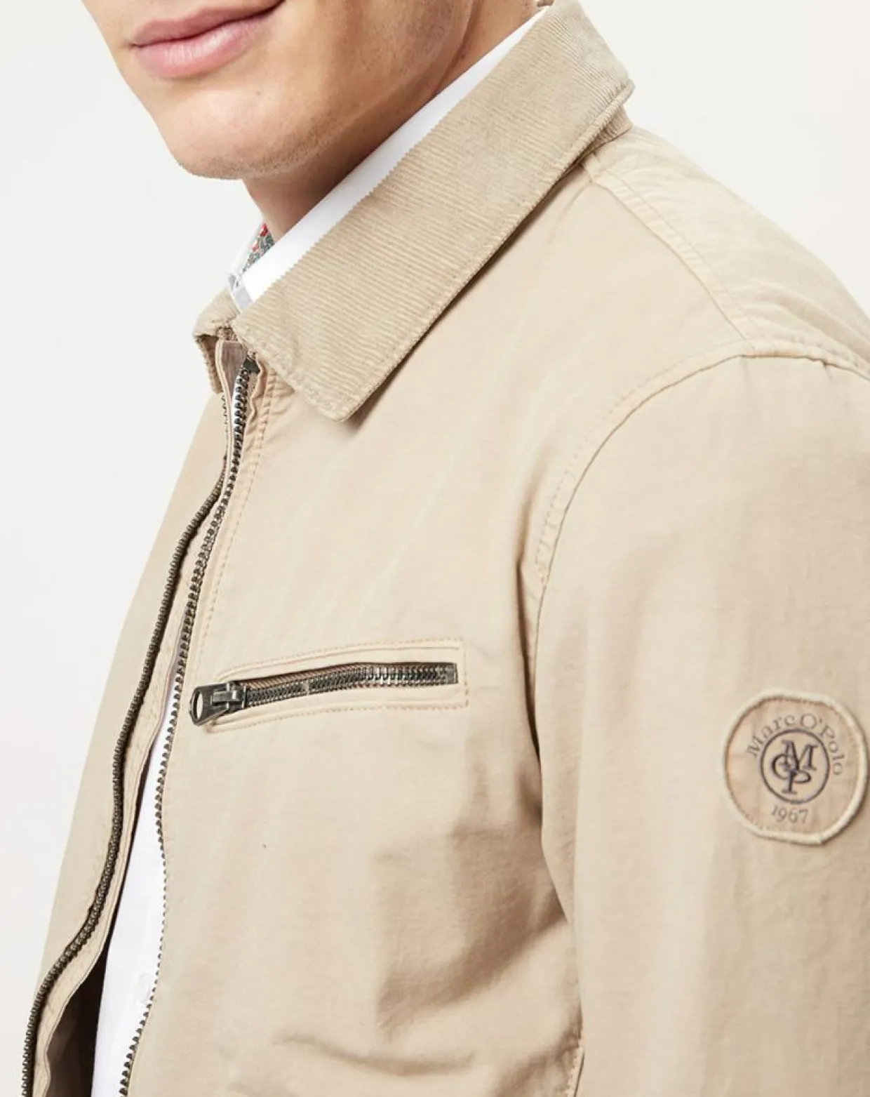 Homme Marc O'Polo Vestes, Blousons^Blouson Racer beige