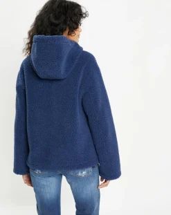 Femme Lou Andrea Vestes, Blousons^Blouson réversible en Fausse Fourrure Short Hood indigo